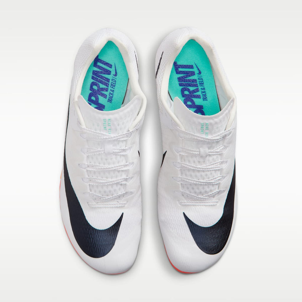 Nike Zoom Rival Sprint Track & Field Sprinting Spikes - White/Bright Crimson/Hyper Turquoise/Obsidian - Image 4