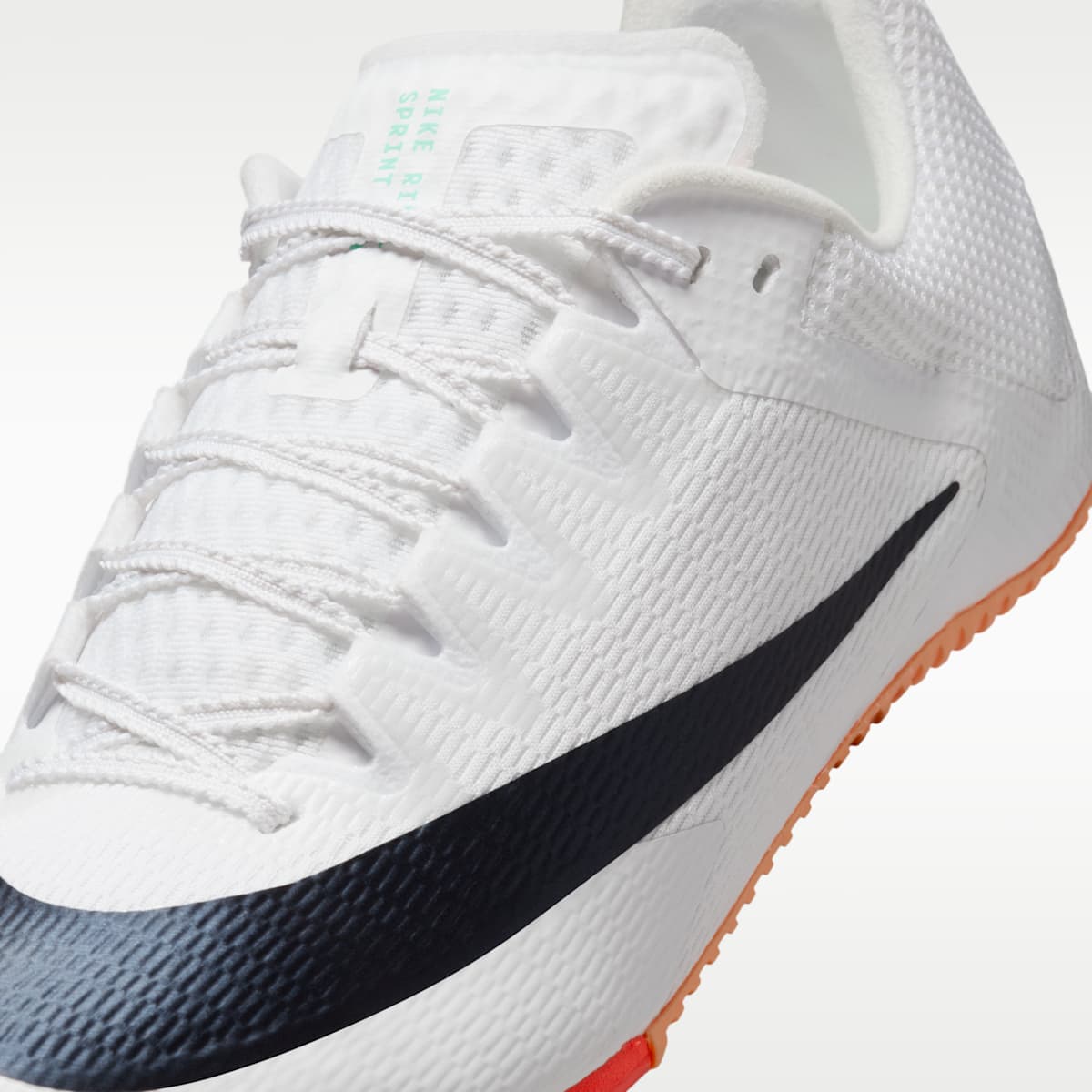 Nike Zoom Rival Sprint Track & Field Sprinting Spikes - White/Bright Crimson/Hyper Turquoise/Obsidian - Image 8