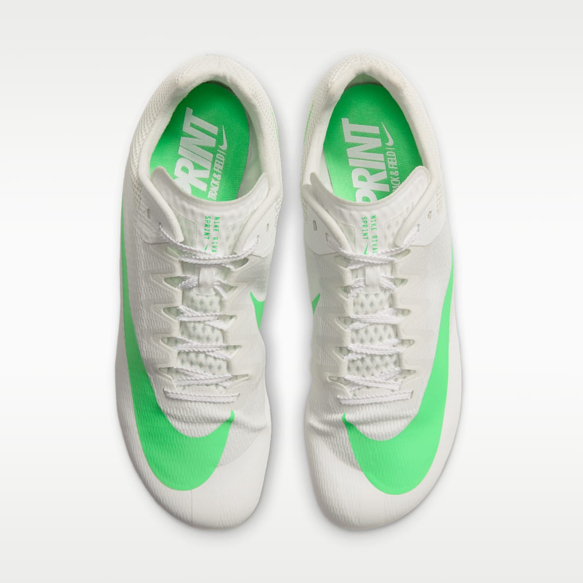 Nike Zoom Rival Sprint Track & Field Sprinting Spikes - Summit White/Atomic Pink/Aluminum/Electro Green - Image 4