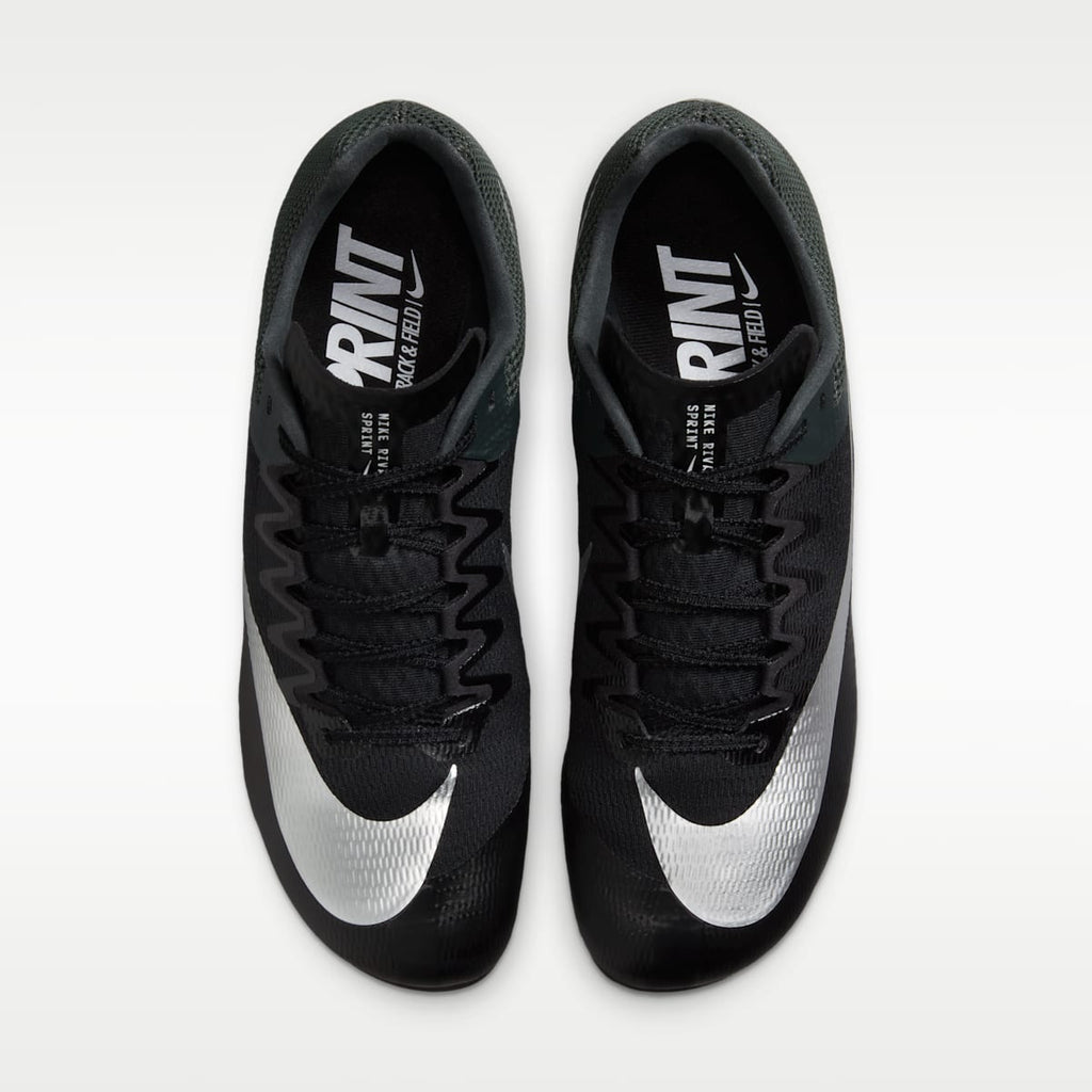 Women's Nike Zoom Rival Sprint Track & Field Sprinting Spikes - Black/Black/Metallic Silver