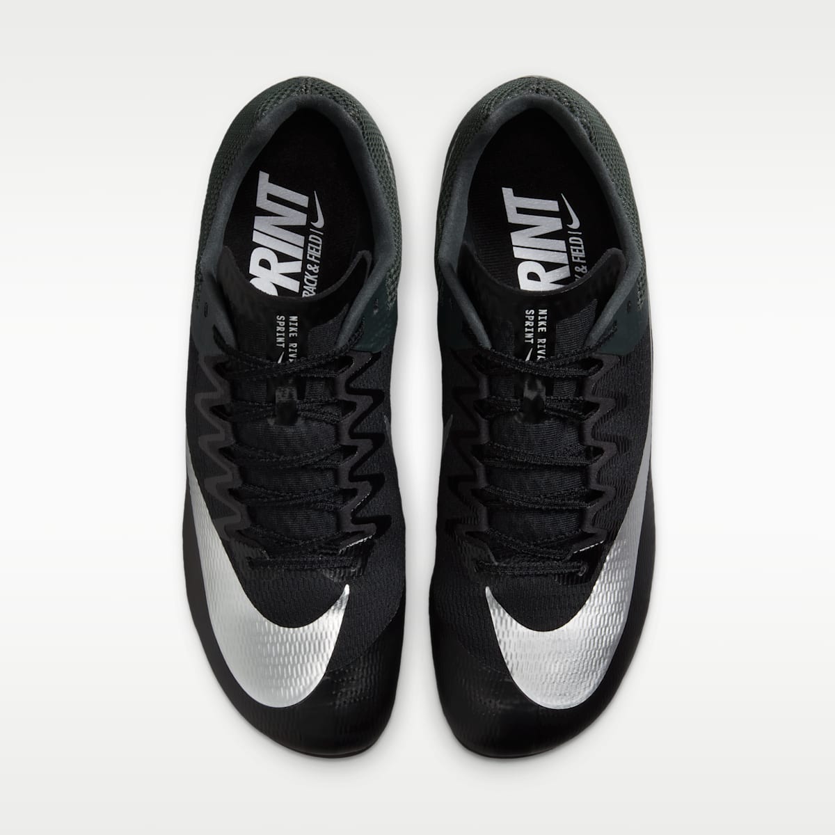 Women's Nike Zoom Rival Sprint Track & Field Sprinting Spikes - Black/Black/Metallic Silver