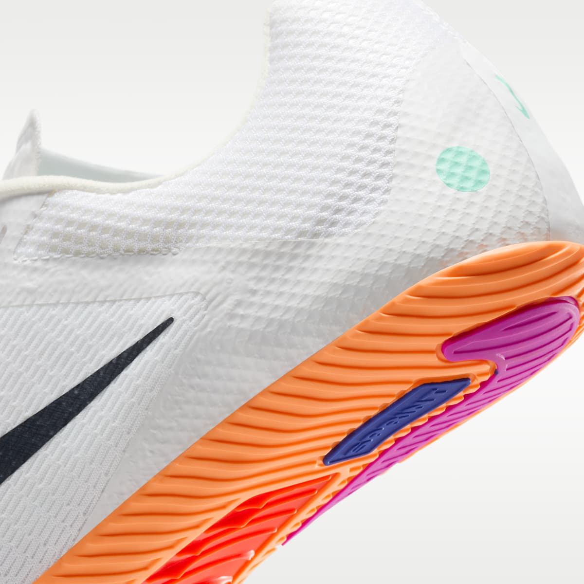 Nike Zoom Rival Sprint Track & Field Sprinting Spikes - White/Bright Crimson/Hyper Turquoise/Obsidian - Image 9