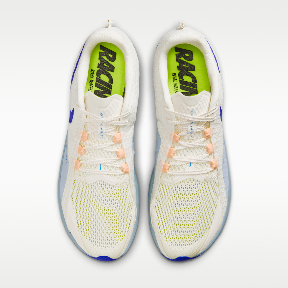 Women's Nike Zoom Rival Waffle 7 Road and Cross-Country Racing Shoes - Sail/Blue Void/Light Armory Blue/Racer Blue