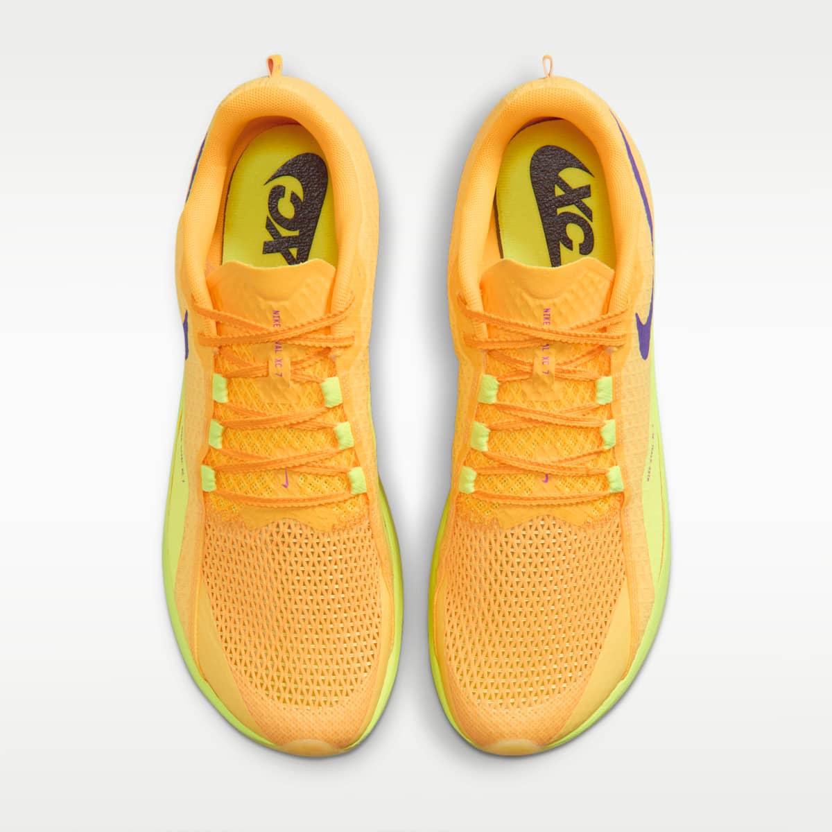 Nike Zoom Rival XC 7 Cross-Country Spikes - Citron Pulse/Blue Void/Hyper Violet/Indigo Burst - Image 4