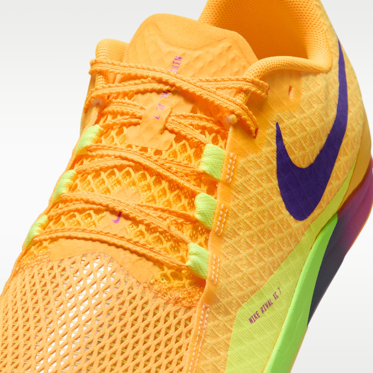 Nike Zoom Rival XC 7 Cross-Country Spikes - Citron Pulse/Blue Void/Hyper Violet/Indigo Burst - Image 8