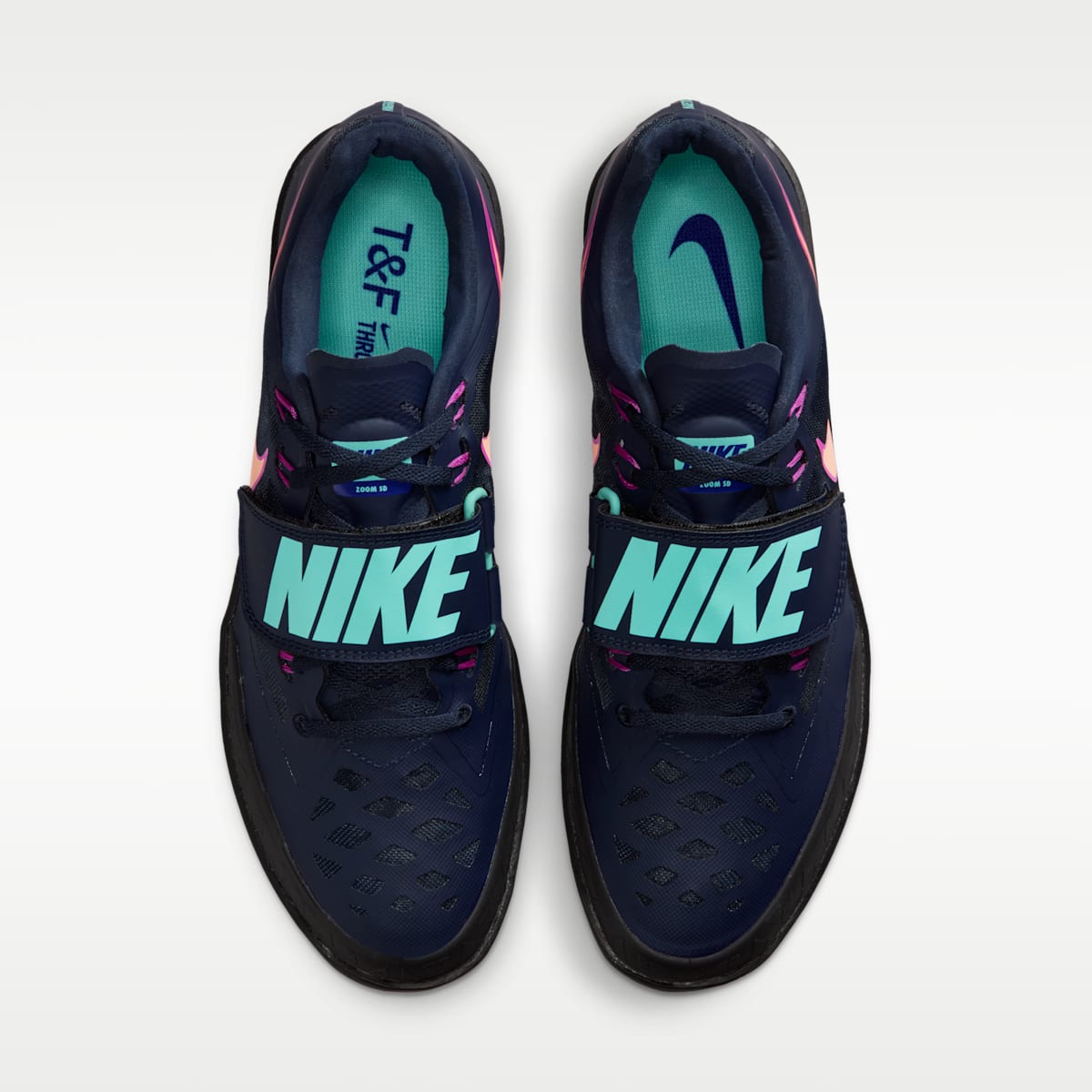 Nike Zoom SD 4 Track & Field Throwing Shoes - Obsidian/Hyper Violet/Hyper Turquoise/Orange Pulse - Image 4