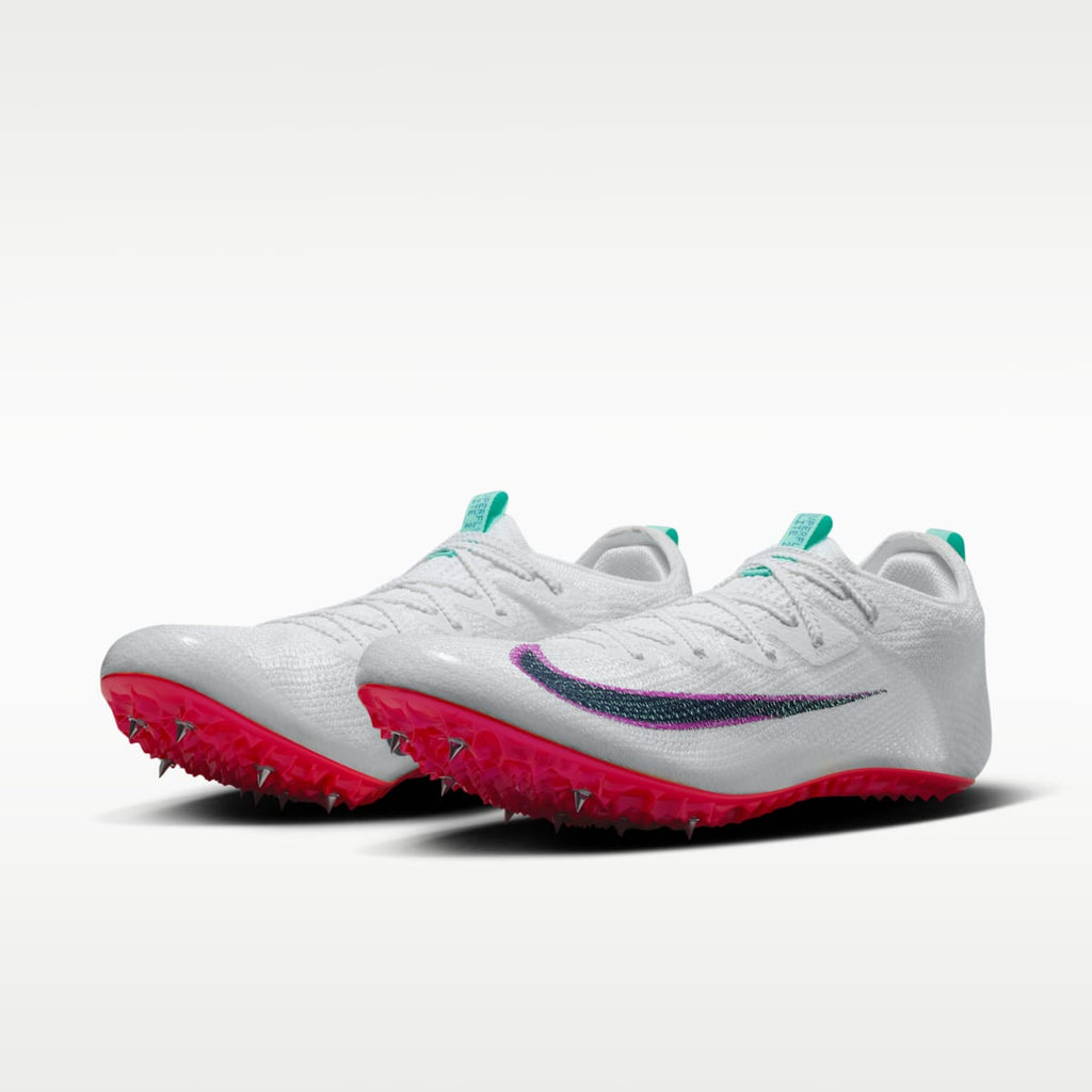 Women's Nike Zoom Superfly Elite 2 Track & Field Sprinting Spikes - White/Bright Crimson/Hyper Violet/Obsidian